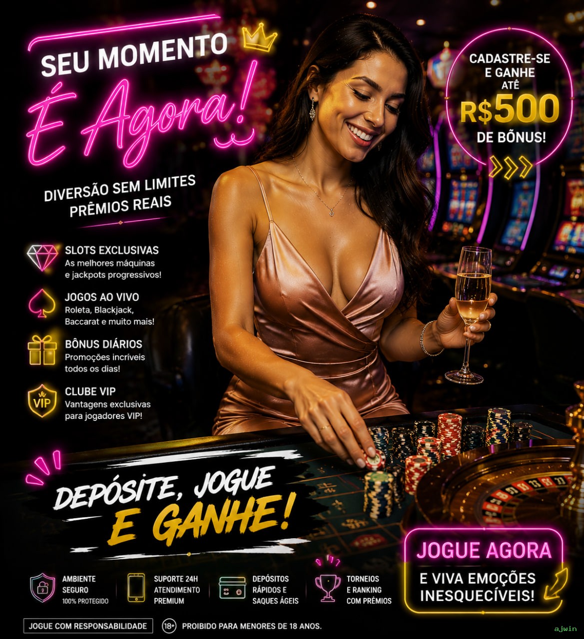 Bônus boas-vindas ajwin R$100